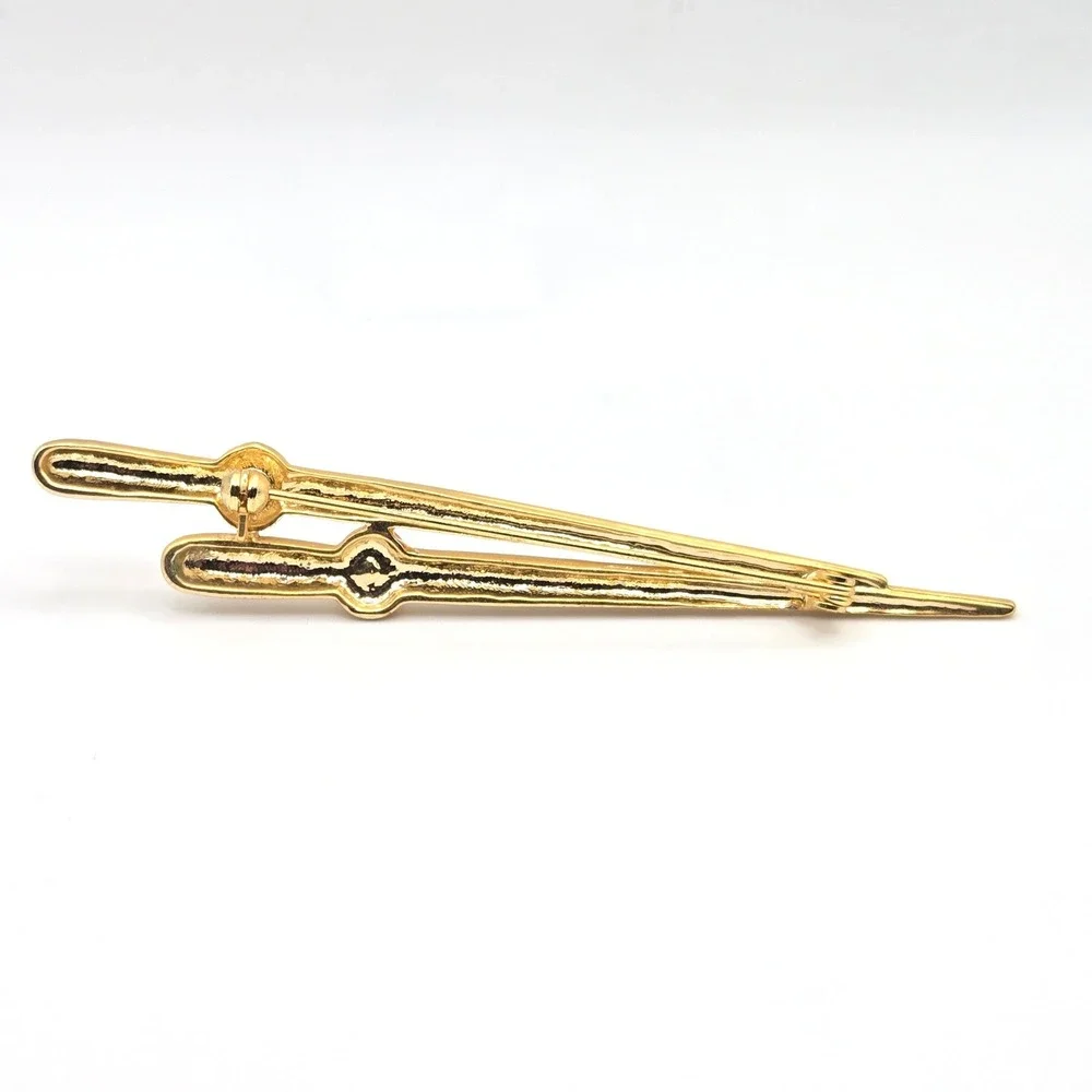 Gold Tone Pearl Accent‎ Brooch